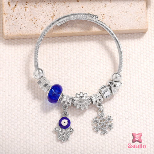 Hamsa & Snowflake Bracelet