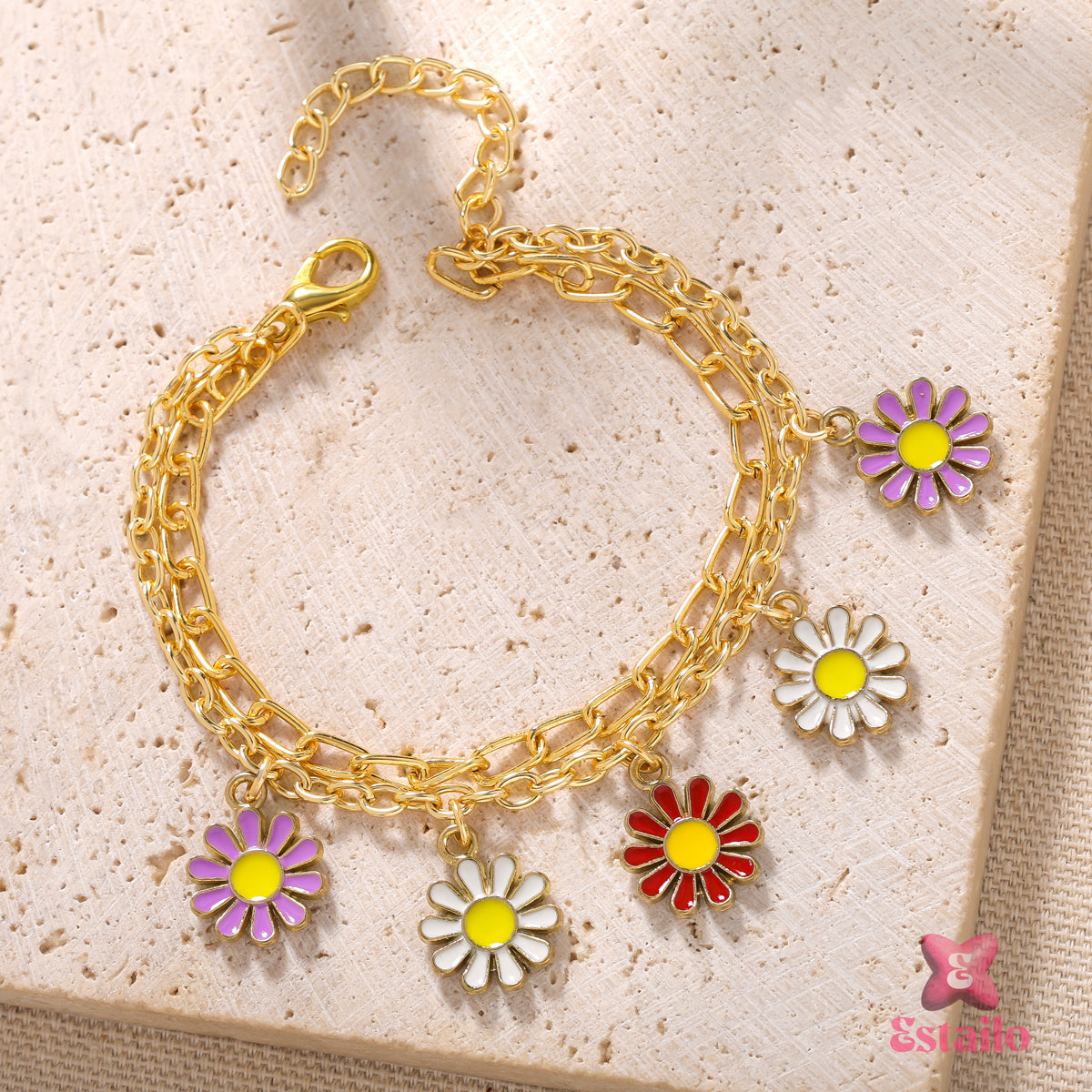 Floral Link Bracelet