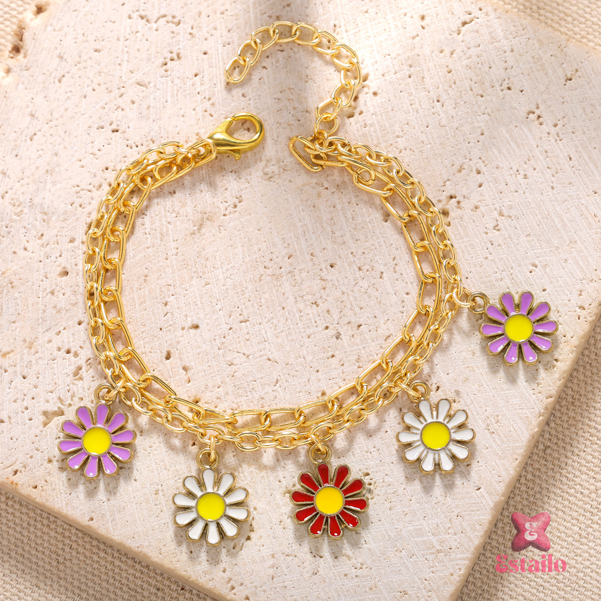 Floral Link Bracelet