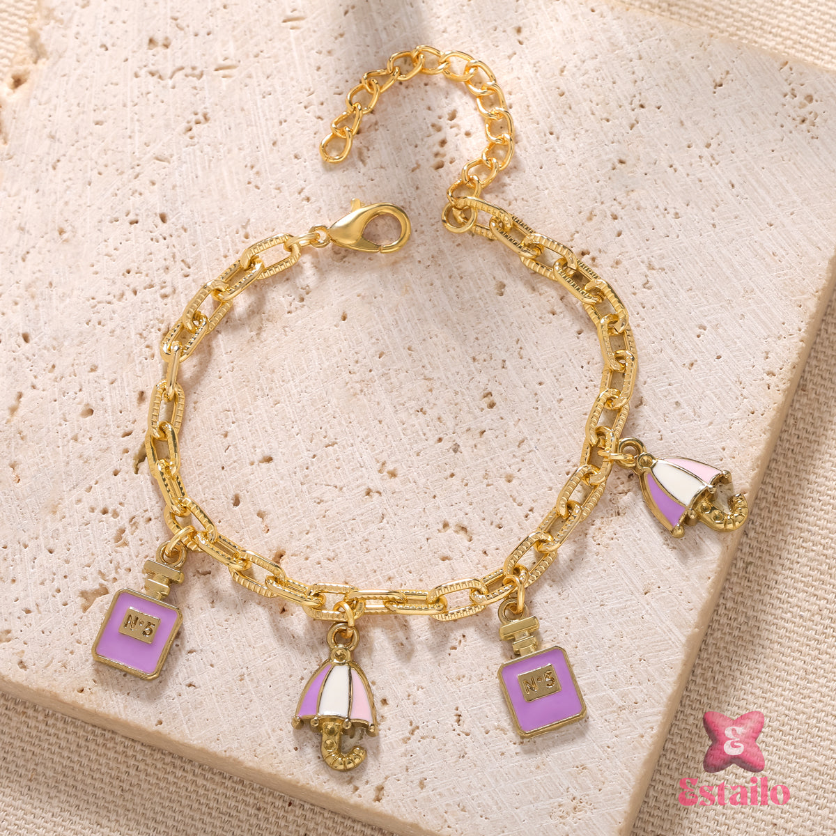 Rainy Day Glam Charm Bracelet