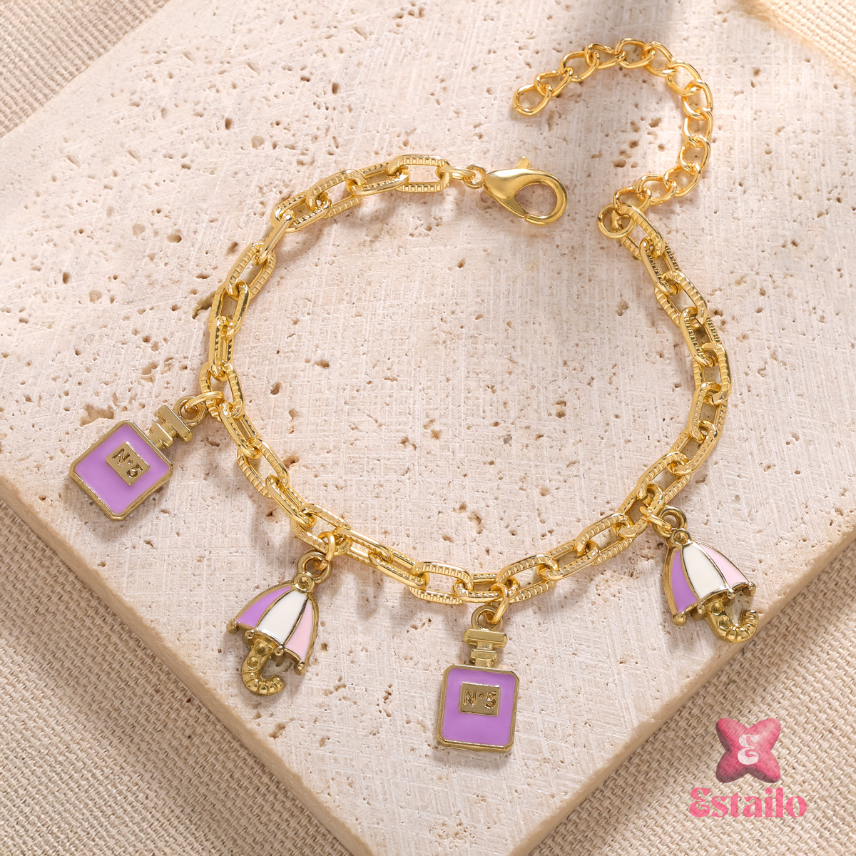 Rainy Day Glam Charm Bracelet