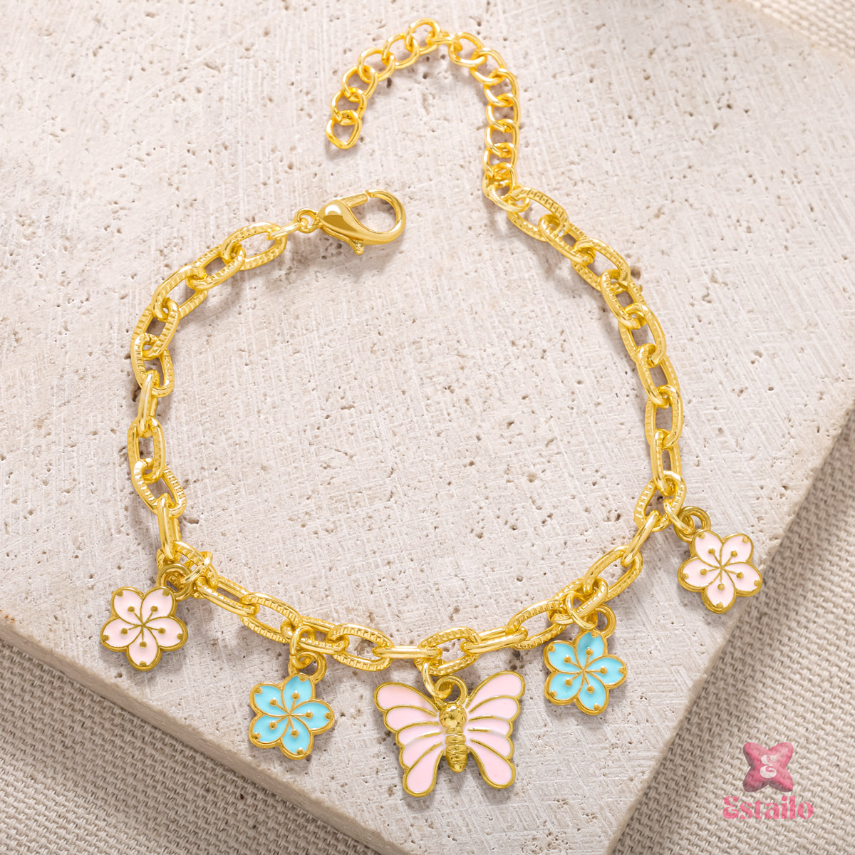 Golden Butterfly Bloom Bracelet