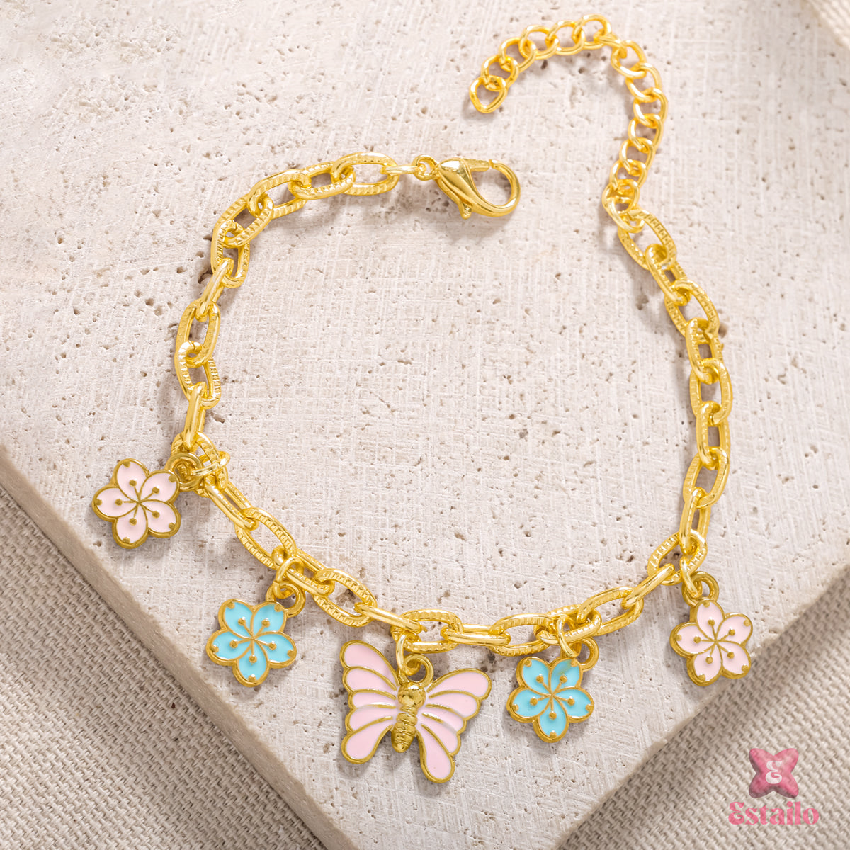 Golden Butterfly Bloom Bracelet