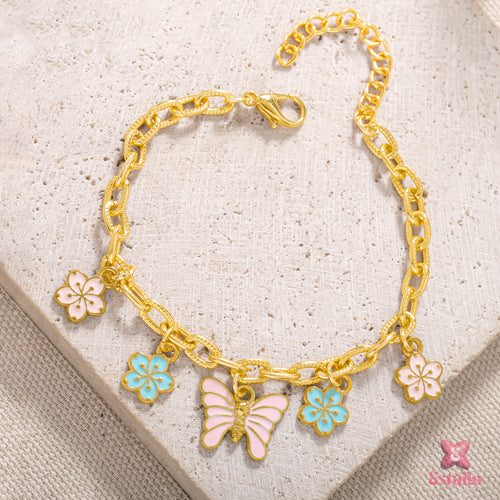 Golden Butterfly Bloom Bracelet