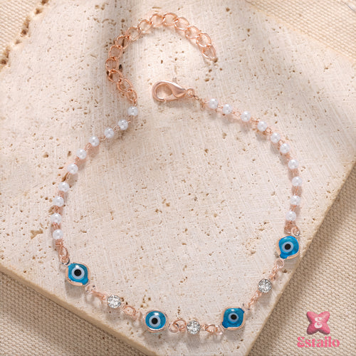 Celestial Evil Eye & Pearl Bracelet