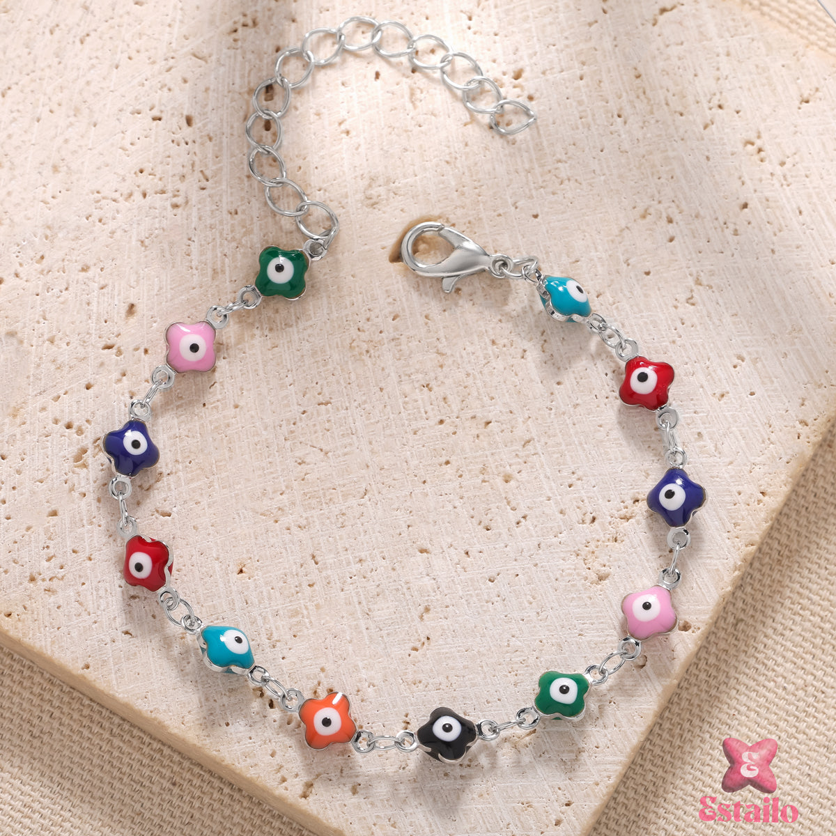 Multi-Hue Eyelet Bracelet