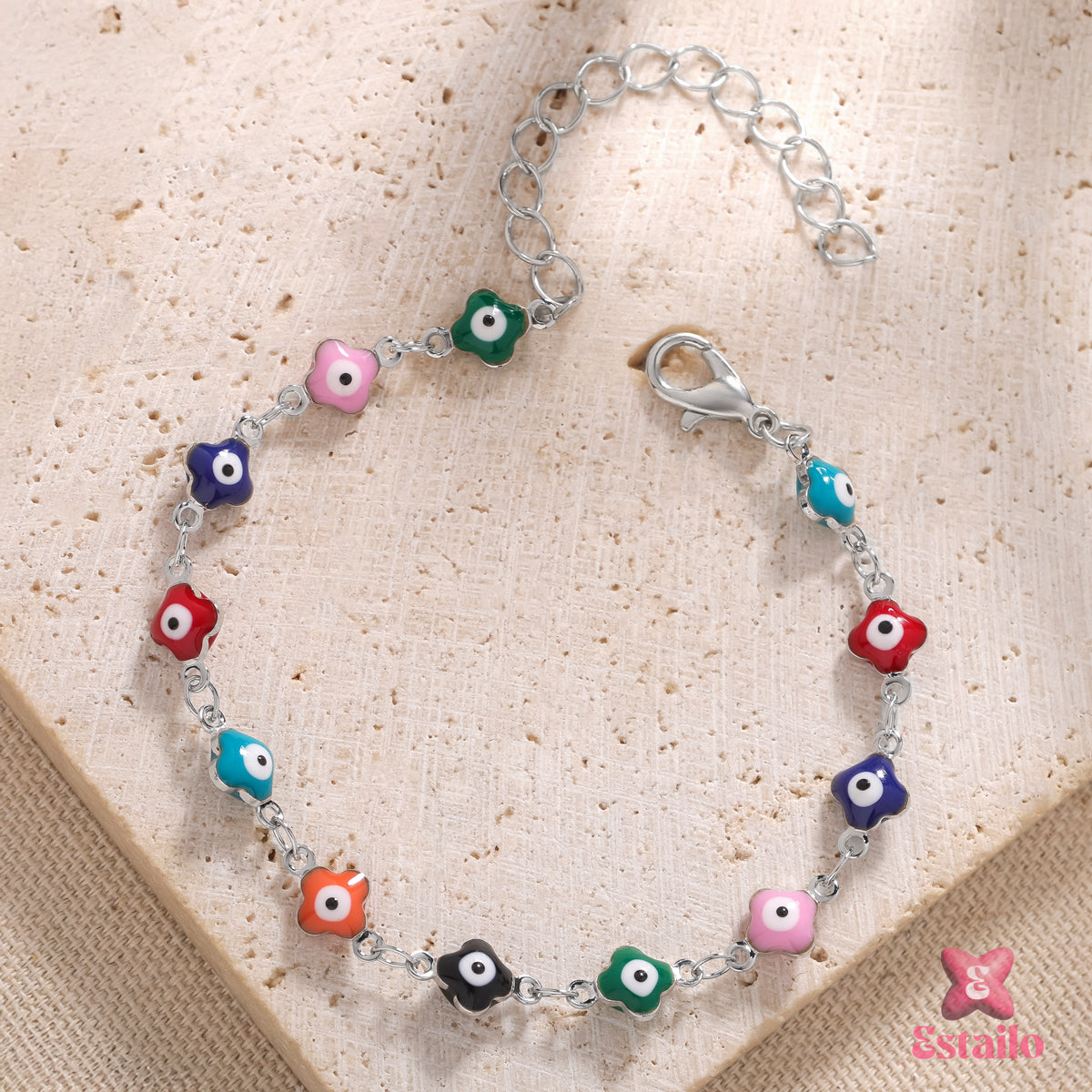 Multi-Hue Eyelet Bracelet