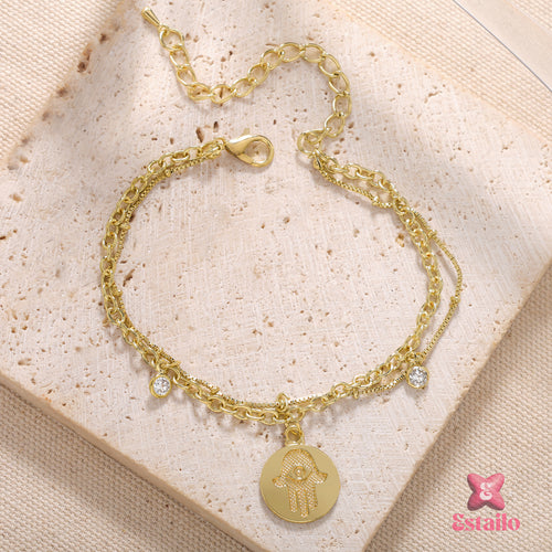 Shimmering Layered Chain Bracelet