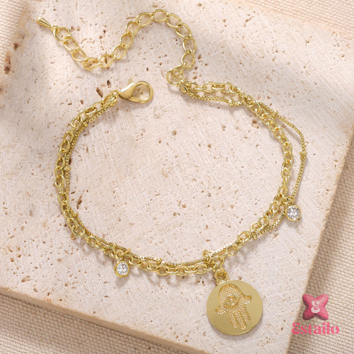 Shimmering Layered Chain Bracelet