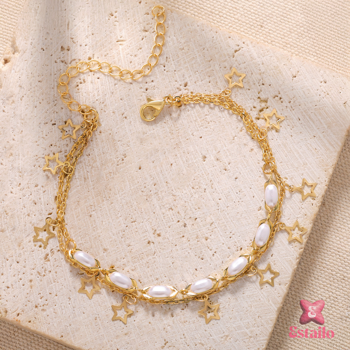 Pearl & Star Charm Bracelet