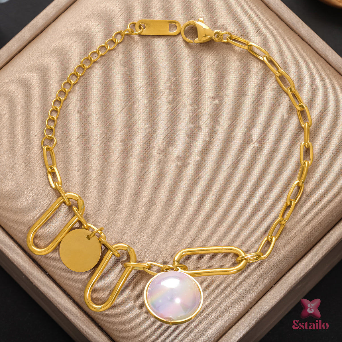 Orbit & Pearl Bracelet