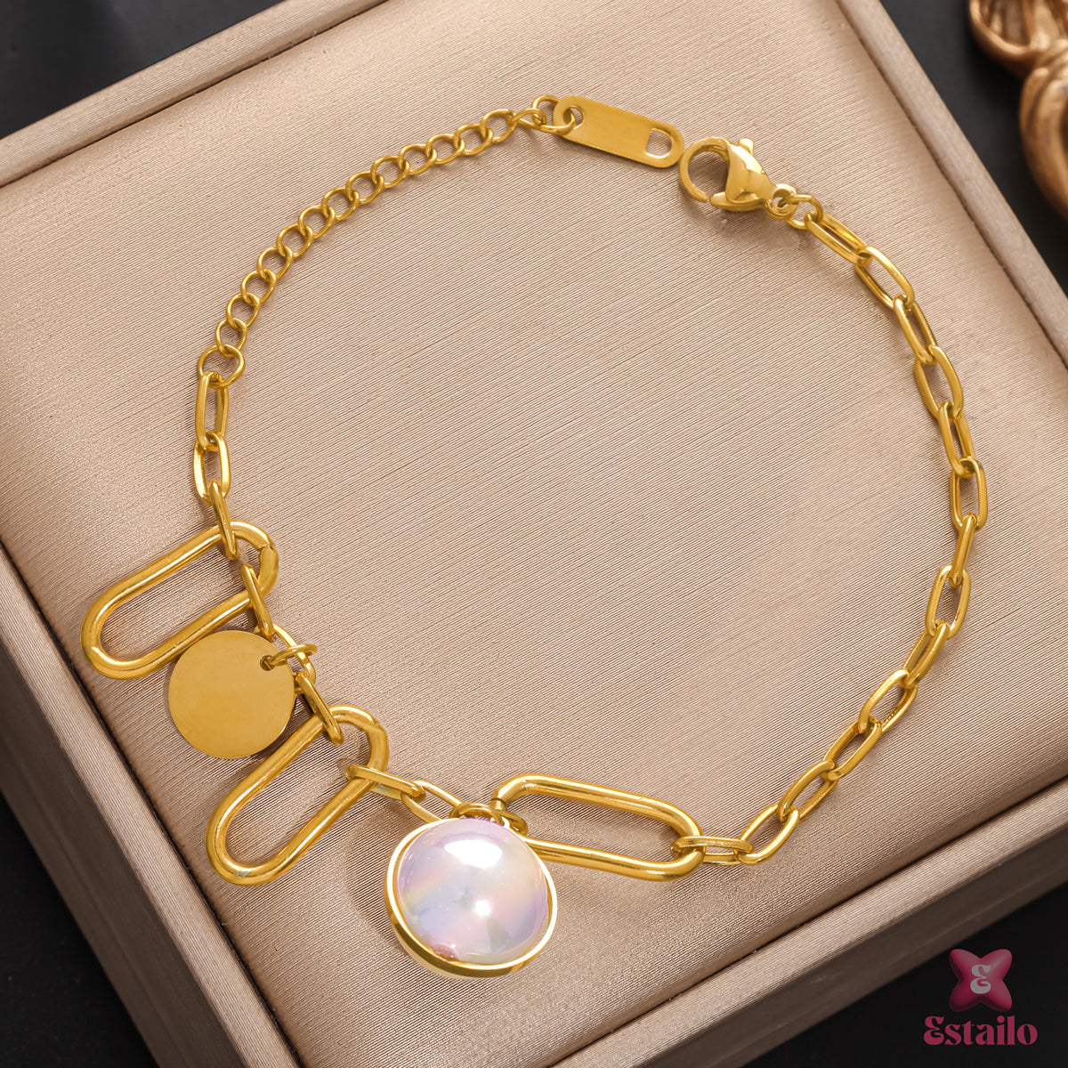 Orbit & Pearl Bracelet