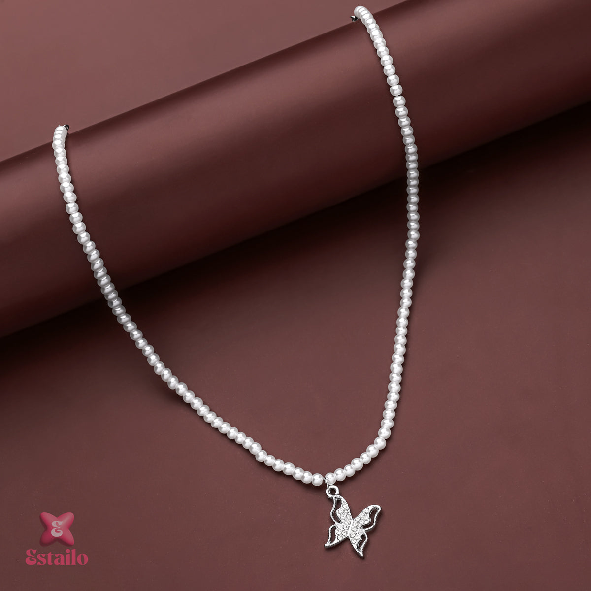 Butterfly Pearl Necklace