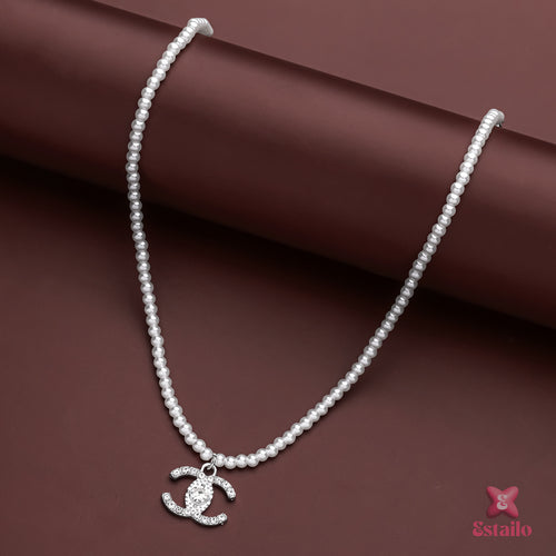 Pearl Logo Elegance Necklace