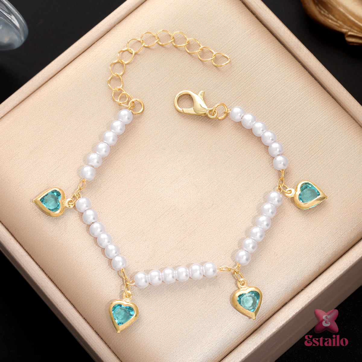Pearly Heartstrings Bracelet