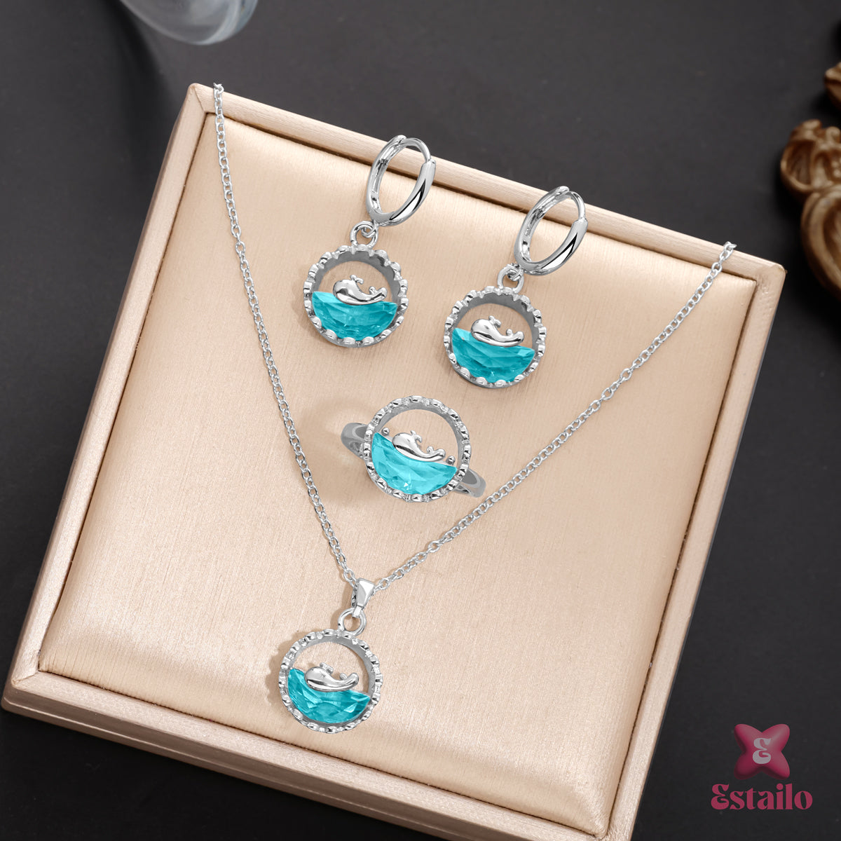 Dolphin's Serenity Necklace Set
