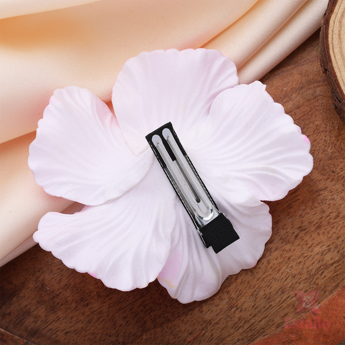 Pink Hibiscus Flower Clip