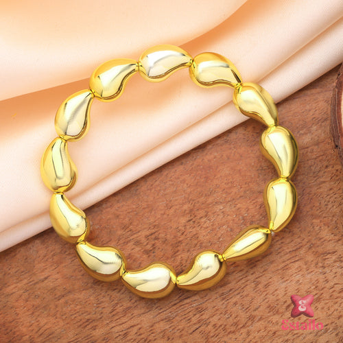 Golden Droplet Bead Bracelet