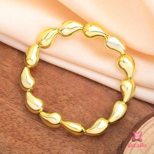 Golden Droplet Bead Bracelet