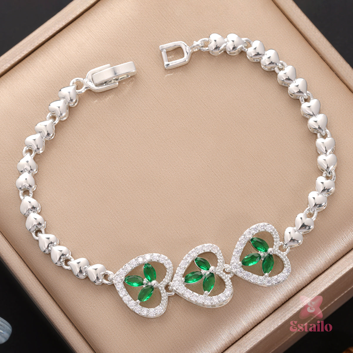 Heartfelt Greenery Bracelet