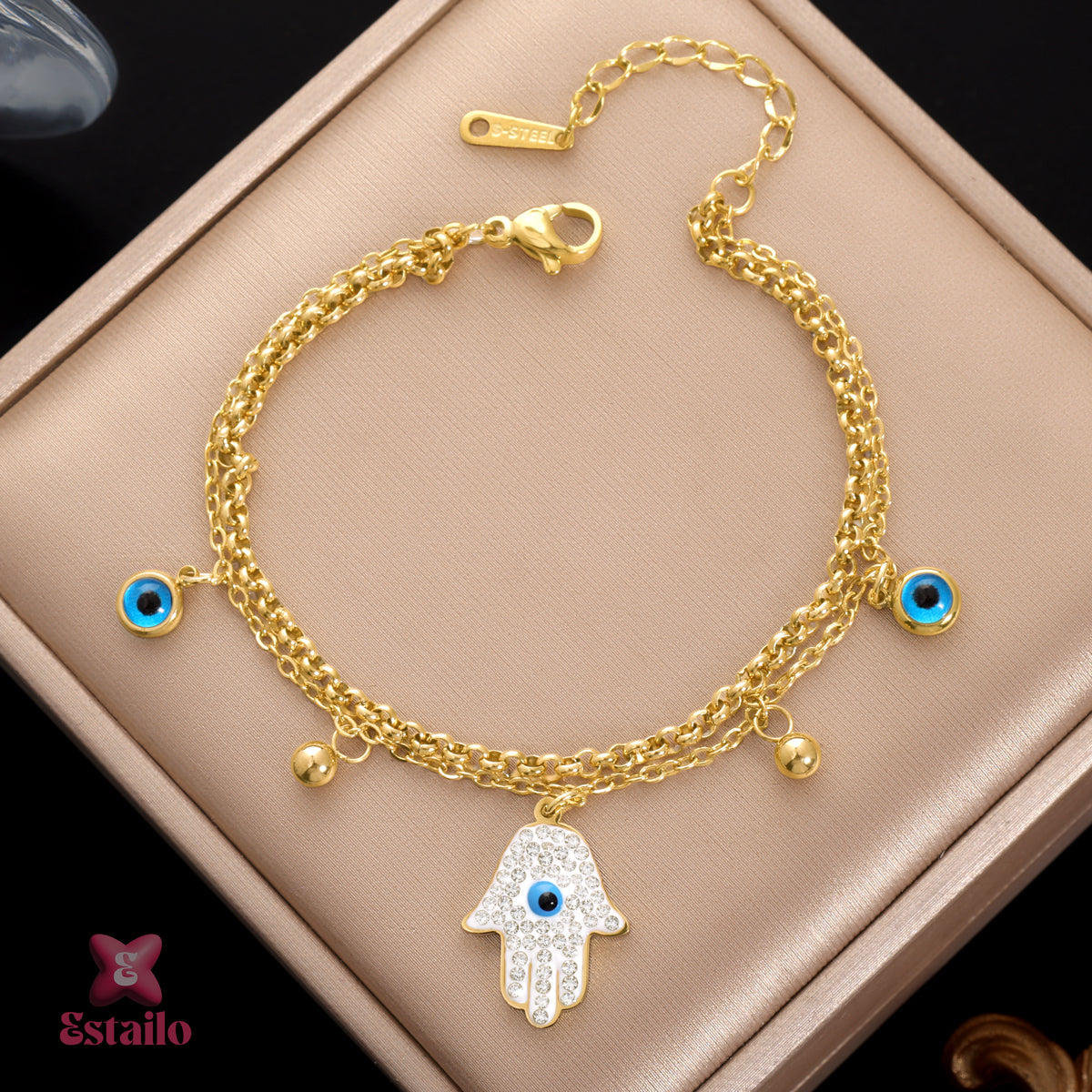 Hamsa & Evil Eye Guardian Bracelet
