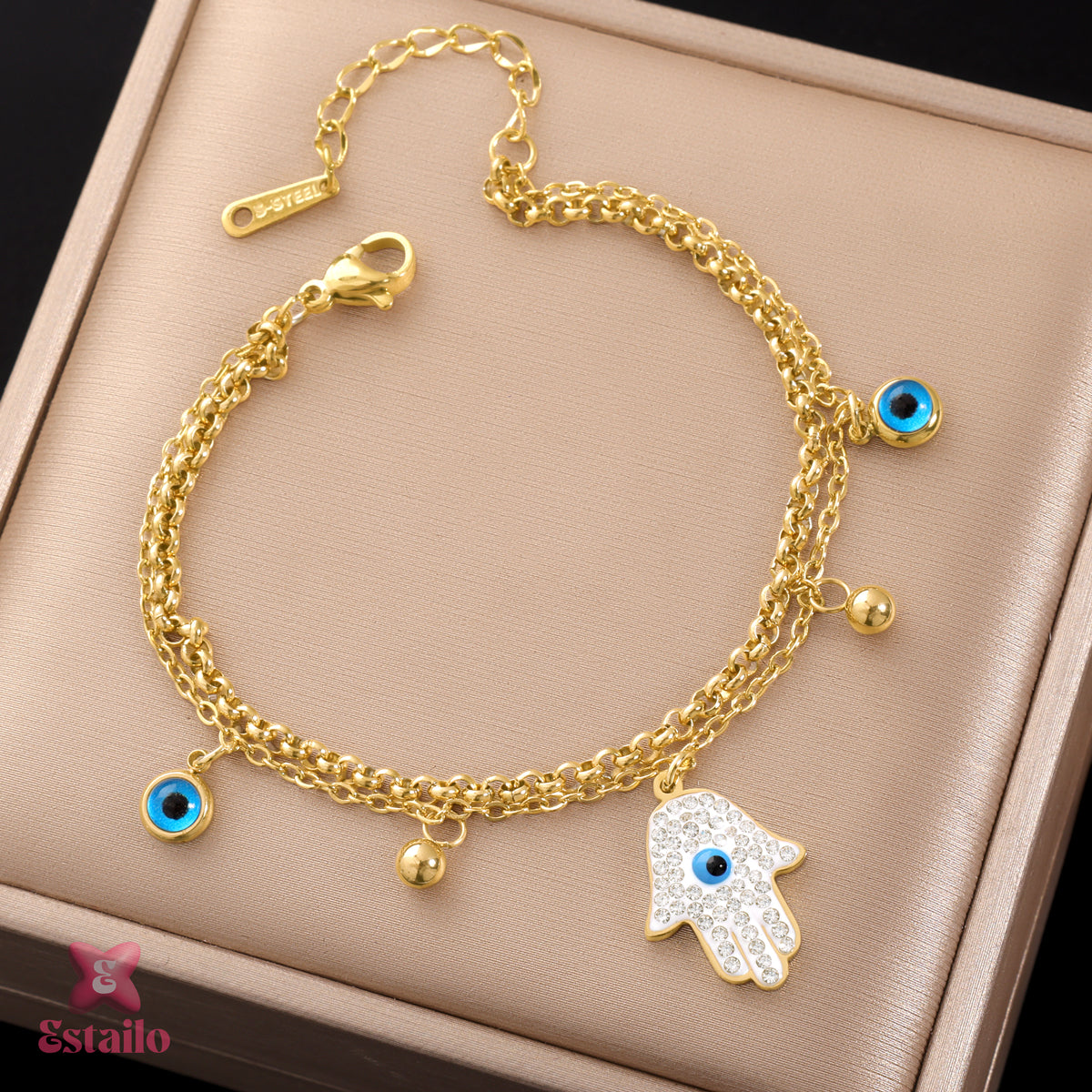 Hamsa & Evil Eye Guardian Bracelet