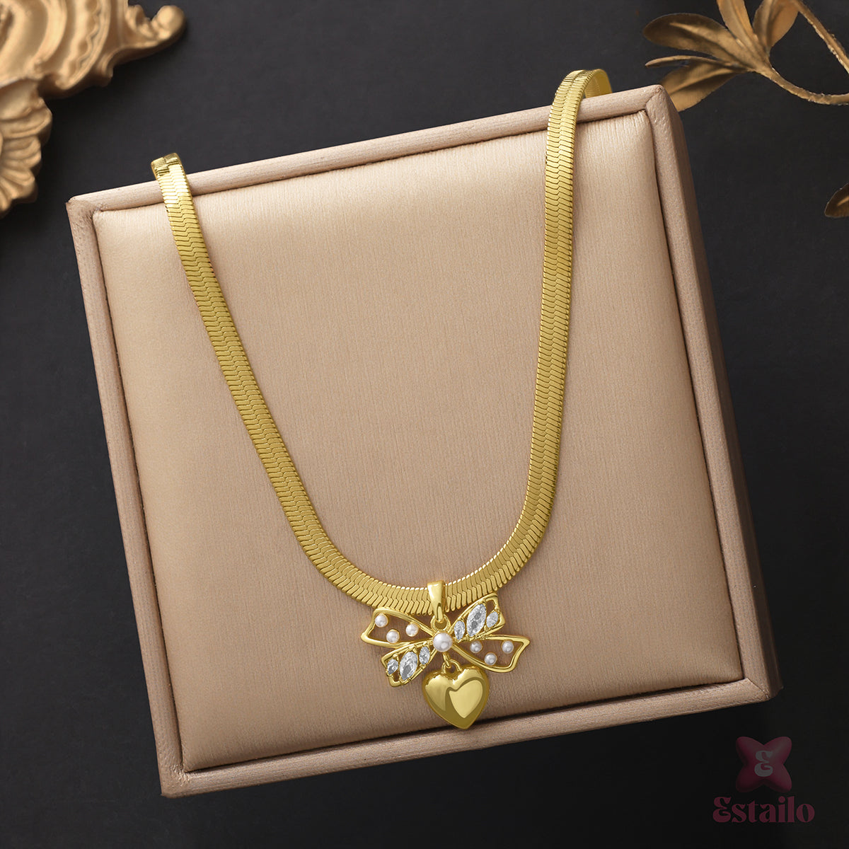 Bow & Heart Lumina Necklace