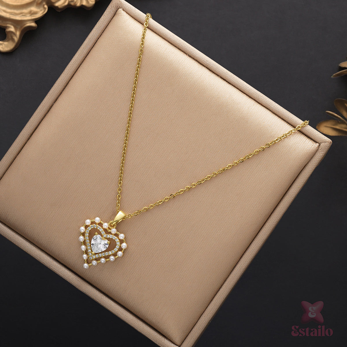 Glimmering Love Drop Necklace