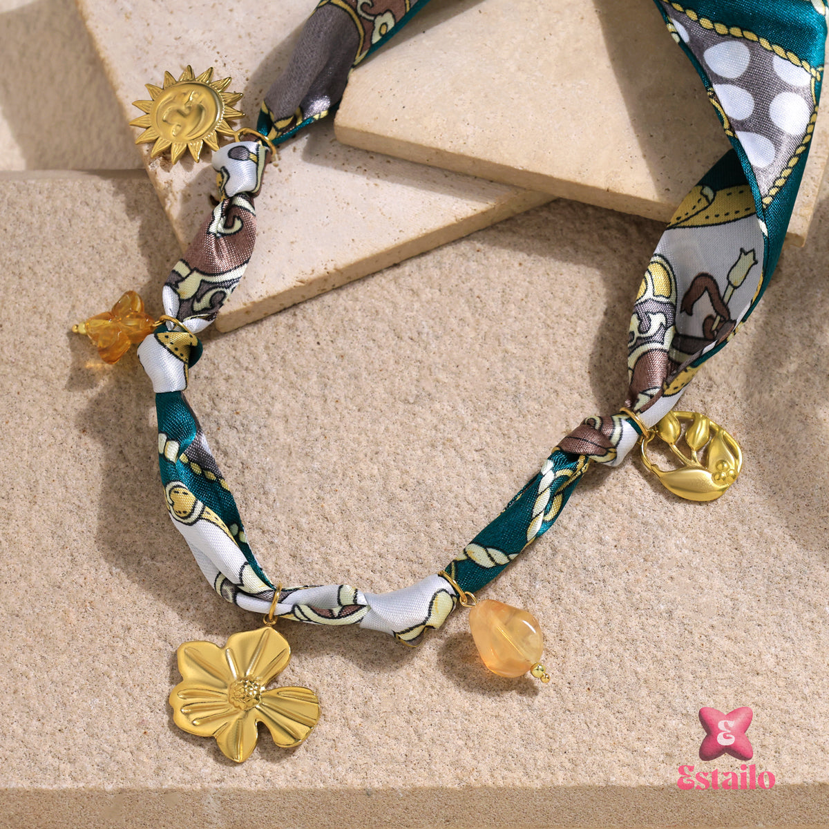 Meadow Luxe Knot Scarf Necklace
