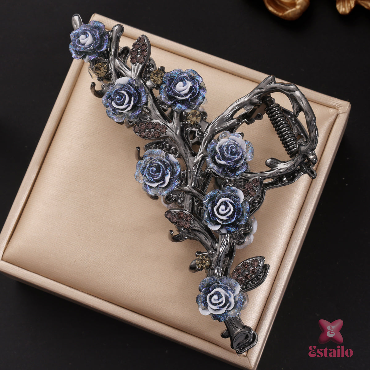 Rose Branch Hair Claw