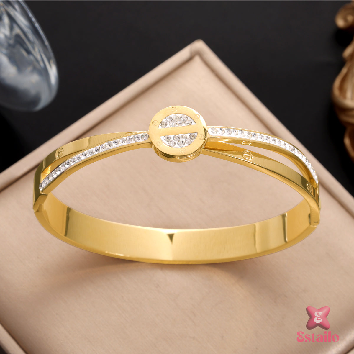 Golden Radiance Bangle Bracelet