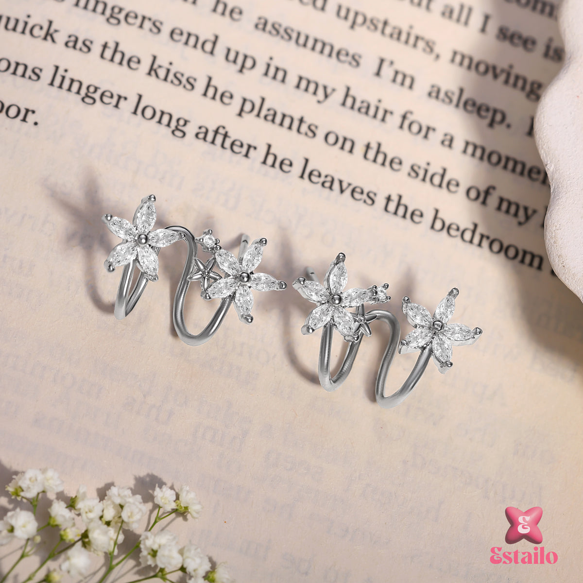 Duo-Flora Stud Earring