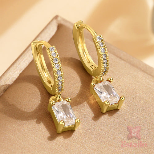 Crystal Elegance Hoops Earring
