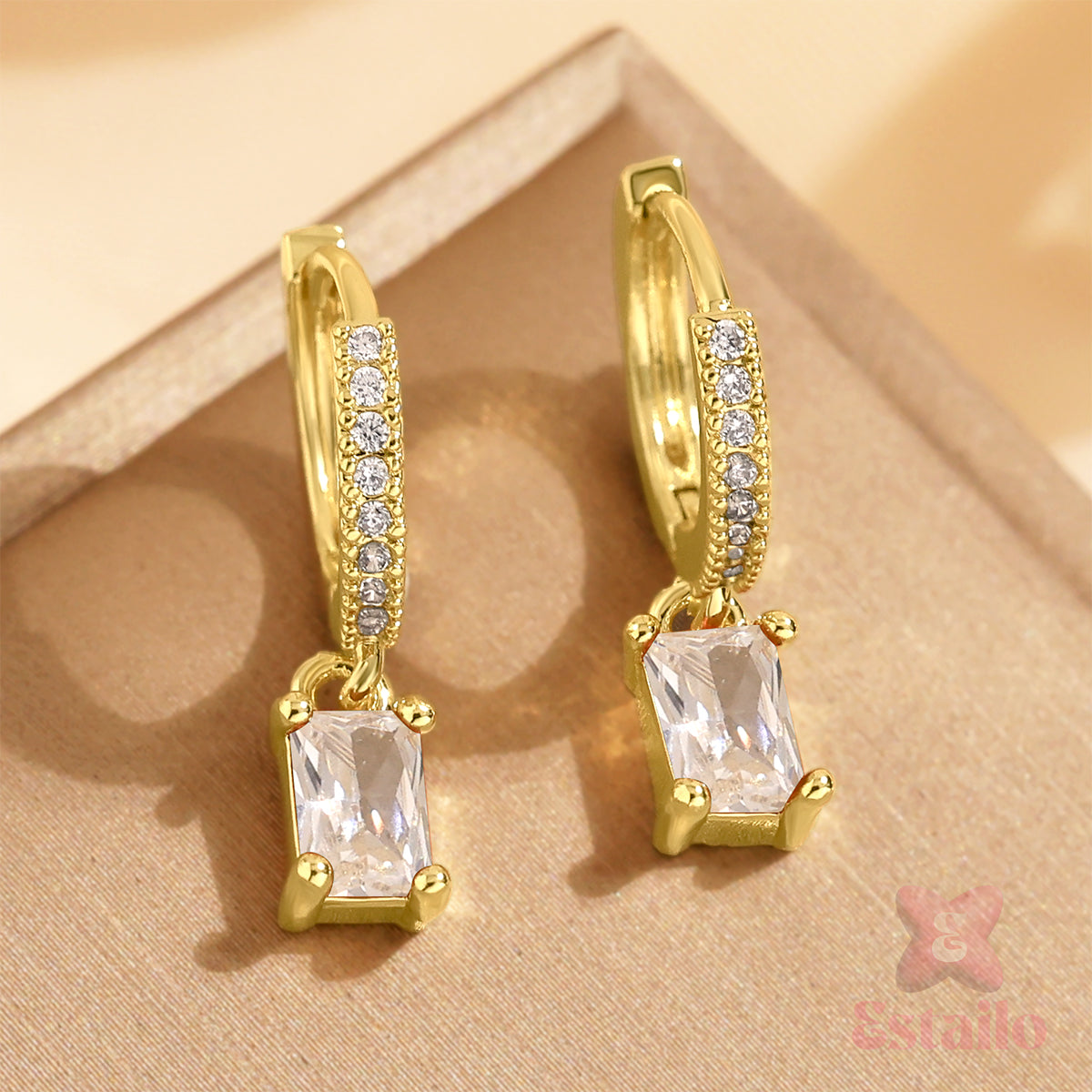 Crystal Elegance Hoops Earring