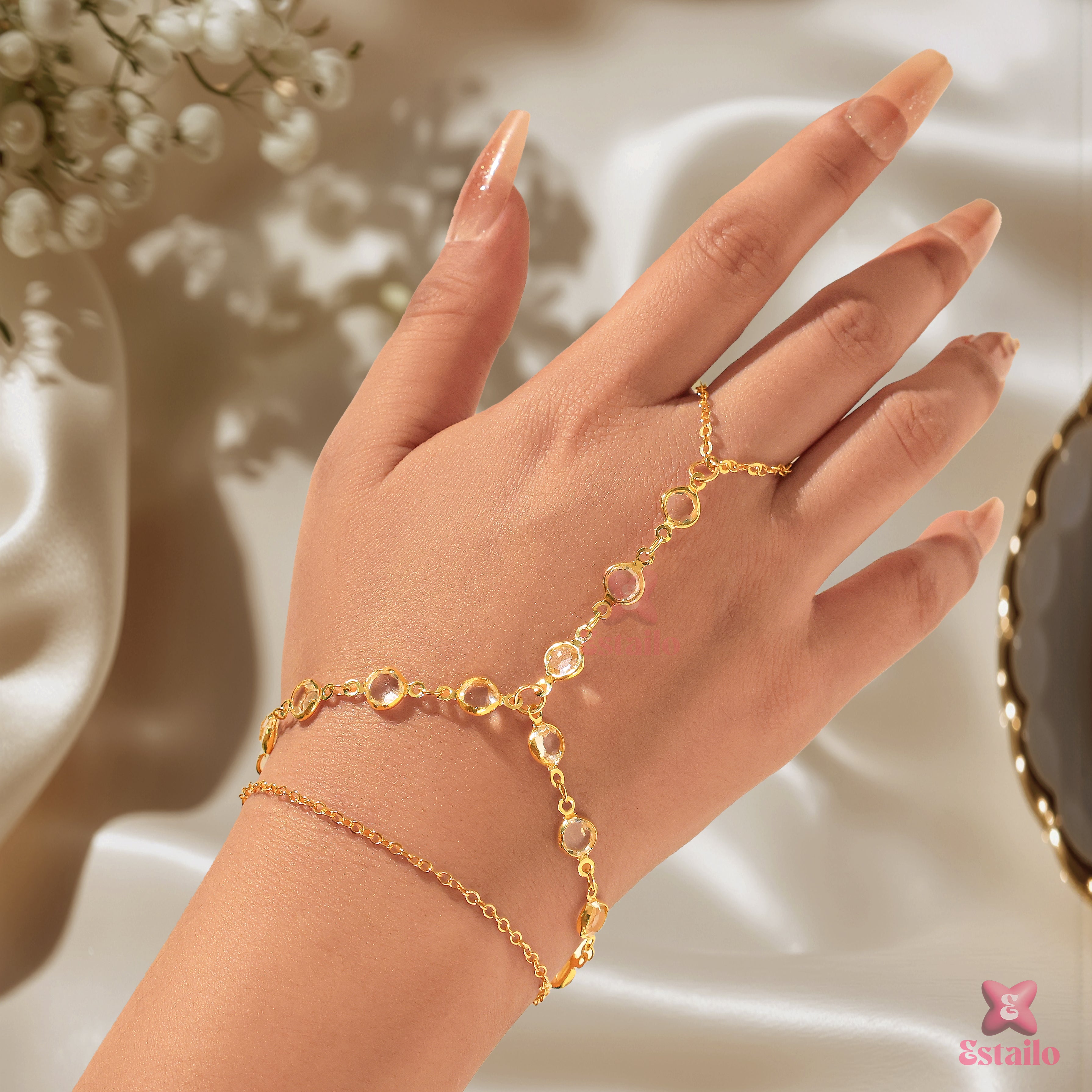 Celeste Crystal Slave Bracelet