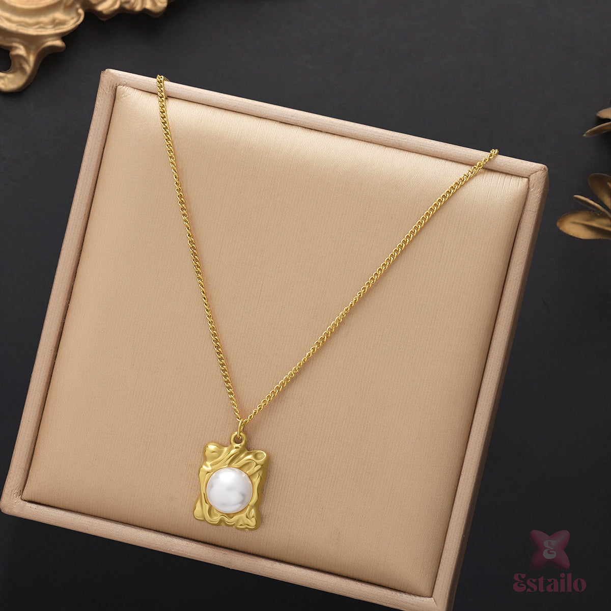 Square Pearl Necklace