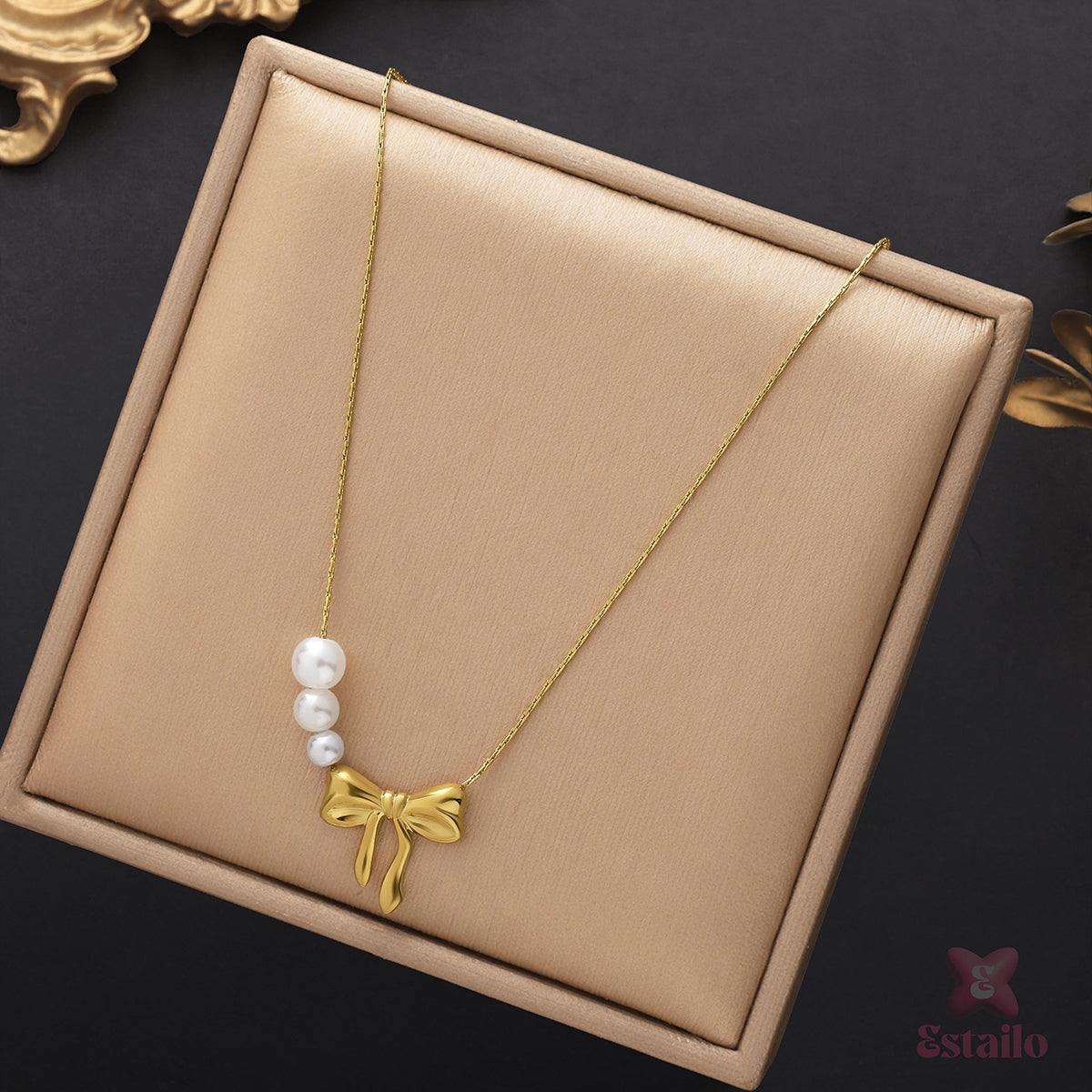 Bow-Knot Pearl Necklace