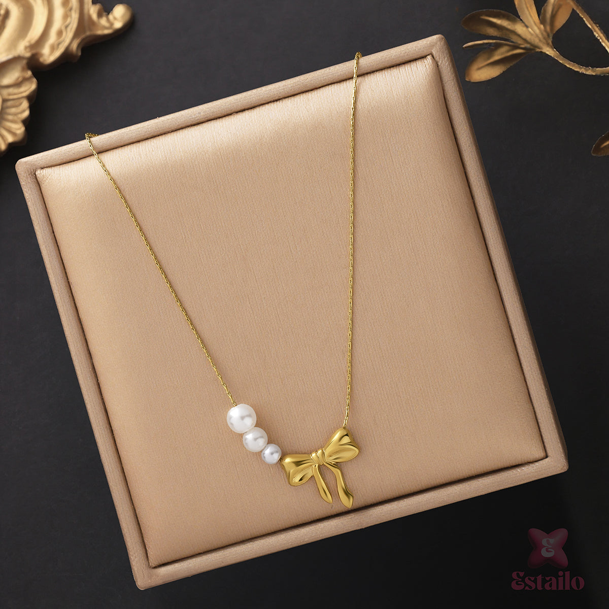 Bow-Knot Pearl Necklace