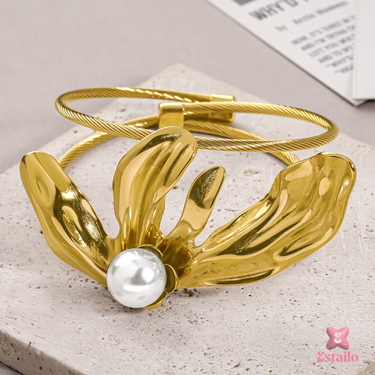 Pearl Nectar Cuff Bracelet