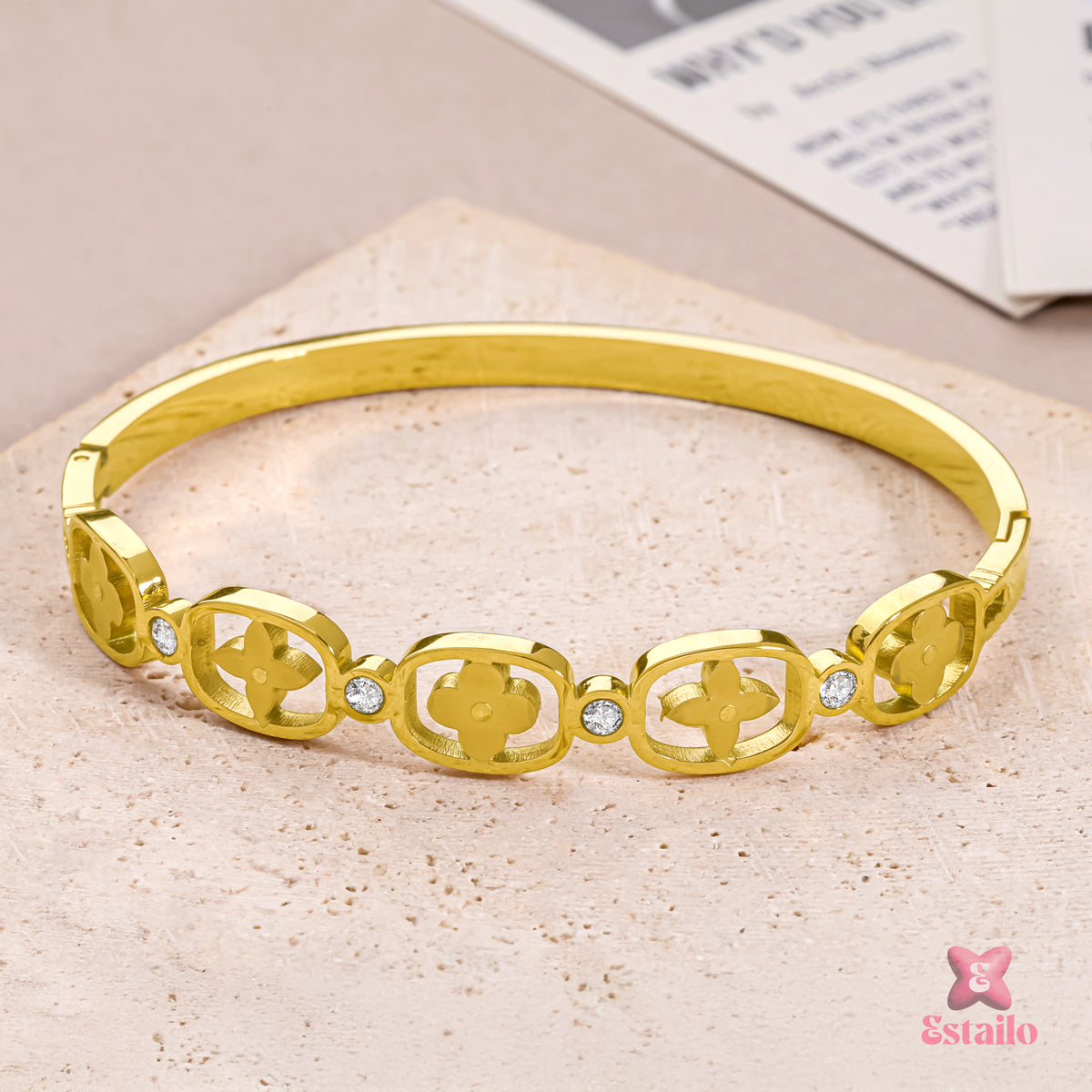 Clover & Crystal Bracelet