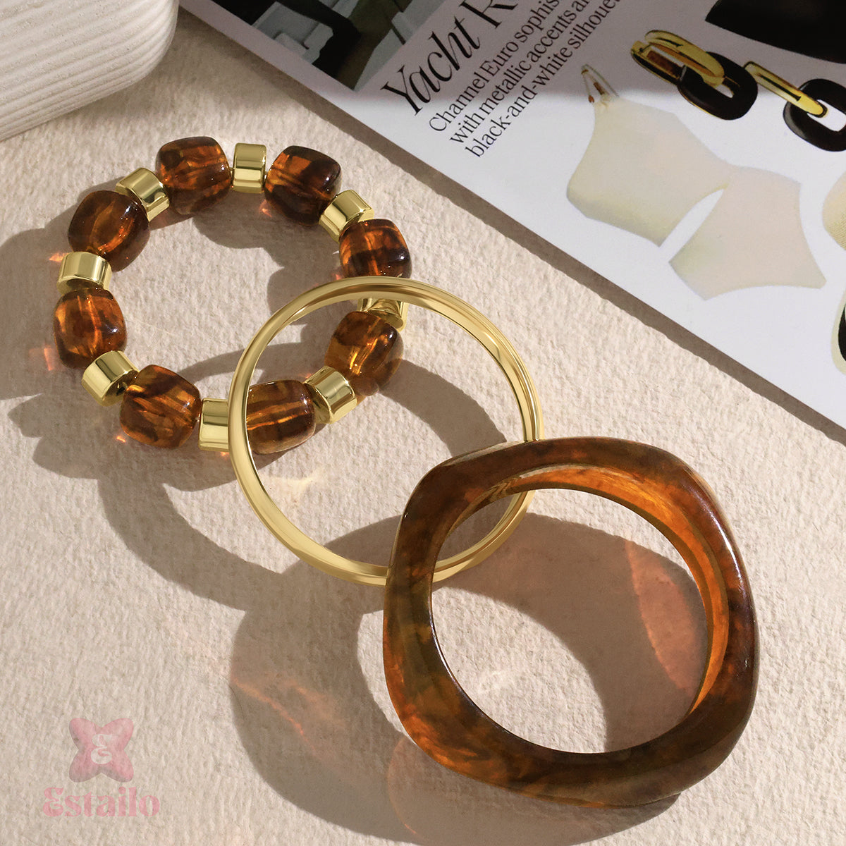 Chunky Stack Bangle Bracelet