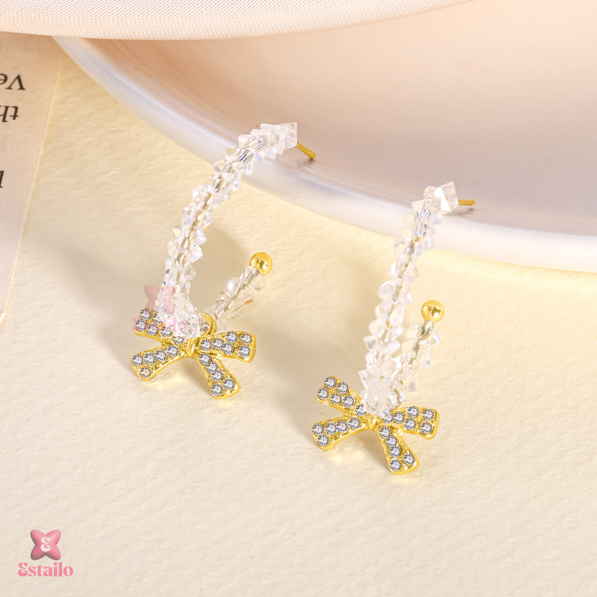 Ribbon Whisper Hoops Earrings