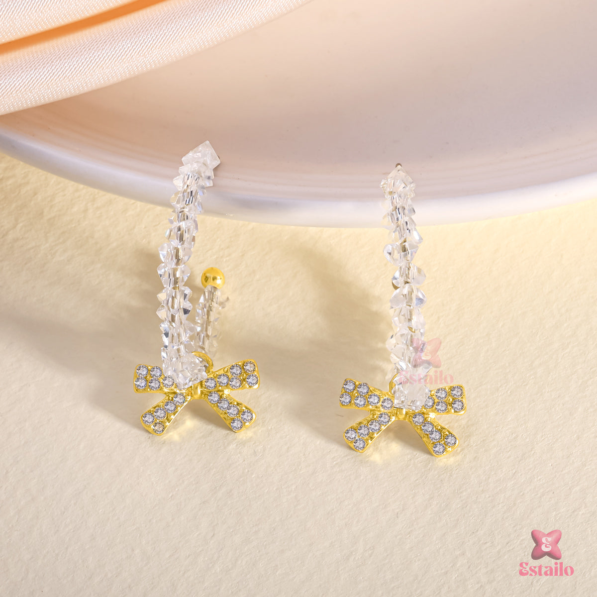 Ribbon Whisper Hoops Earrings