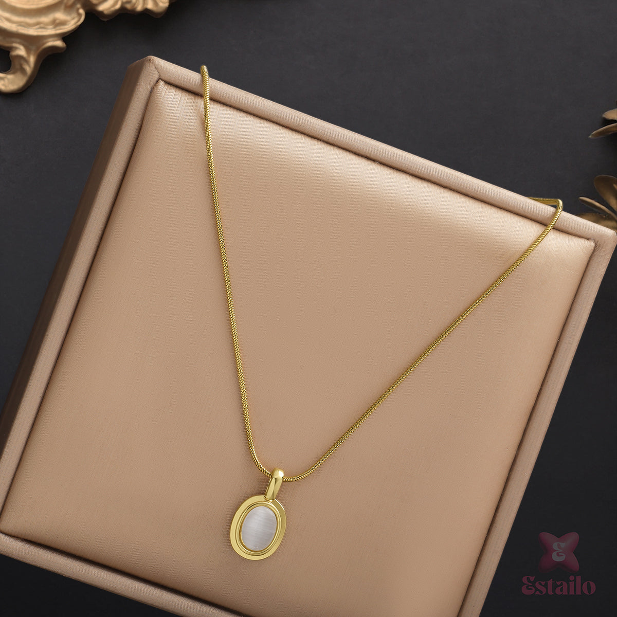 Celestial Drop Gold Necklace