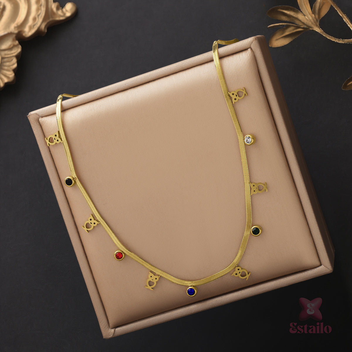 Gemstone Charm Necklace