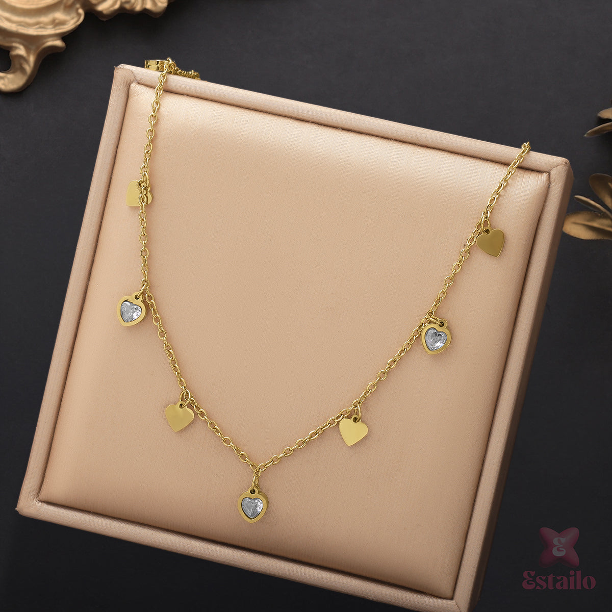 Golden Love Link Chain Necklace