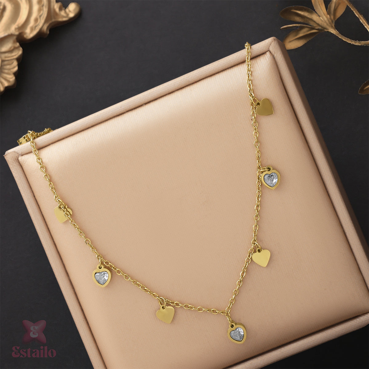 Golden Love Link Chain Necklace