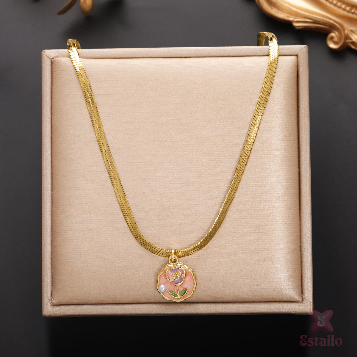 Delicate Rose Necklace