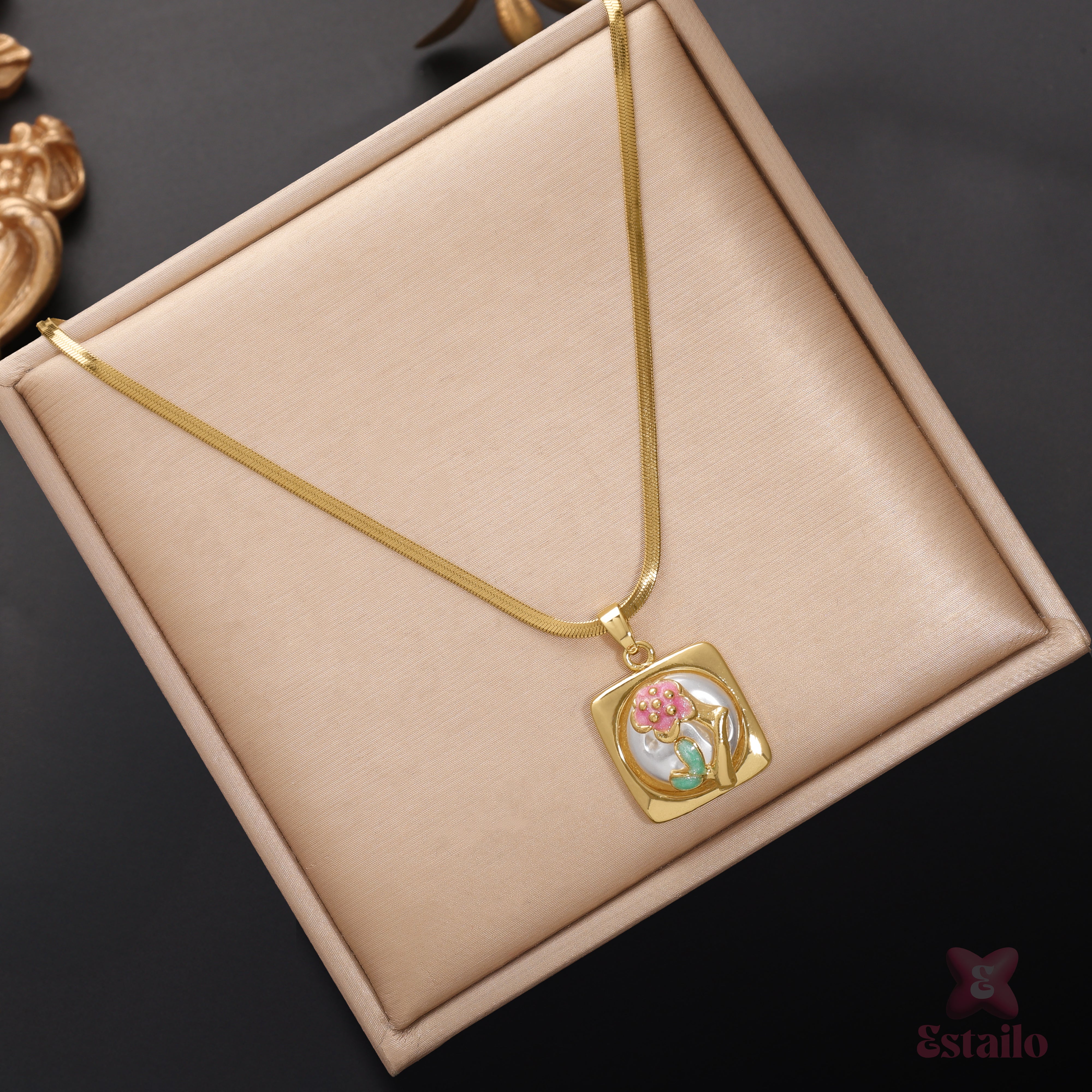 Golden Charm Pendant Necklace