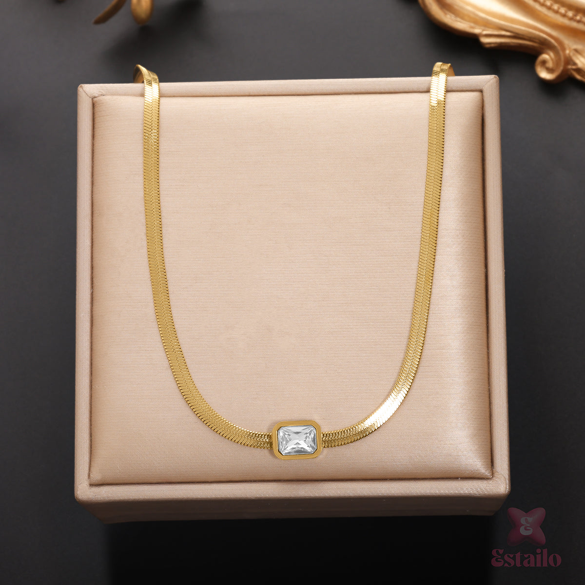 Gilded Prism Necklace